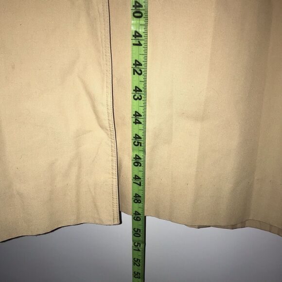 Samuel Martin Long Sleeve Button Up Rainwear Coat Tan Womens Size 12 Made In USA - Picture 11 of 11